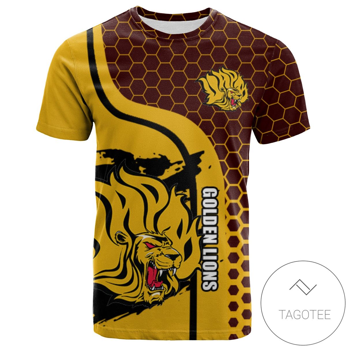 Arkansas-Pine Bluff Golden Lions All Over Print T-Shirt My Team Sport Style – NCAA Arkansas-Pine Bluff Golden Lions All Over Print T-Shirt My Team Sport Style – NCAA