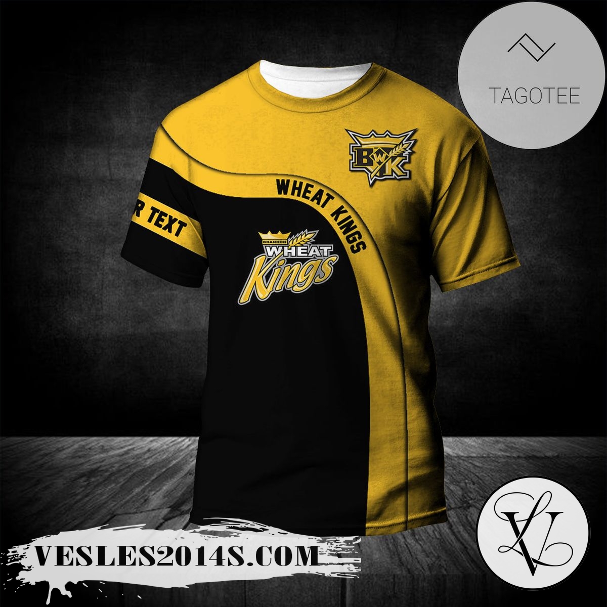 Brandon Wheat Kings T-shirt Curve Personalized Custom Text – CA HOCKEY Brandon Wheat Kings T-shirt Curve Personalized Custom Text – CA HOCKEY