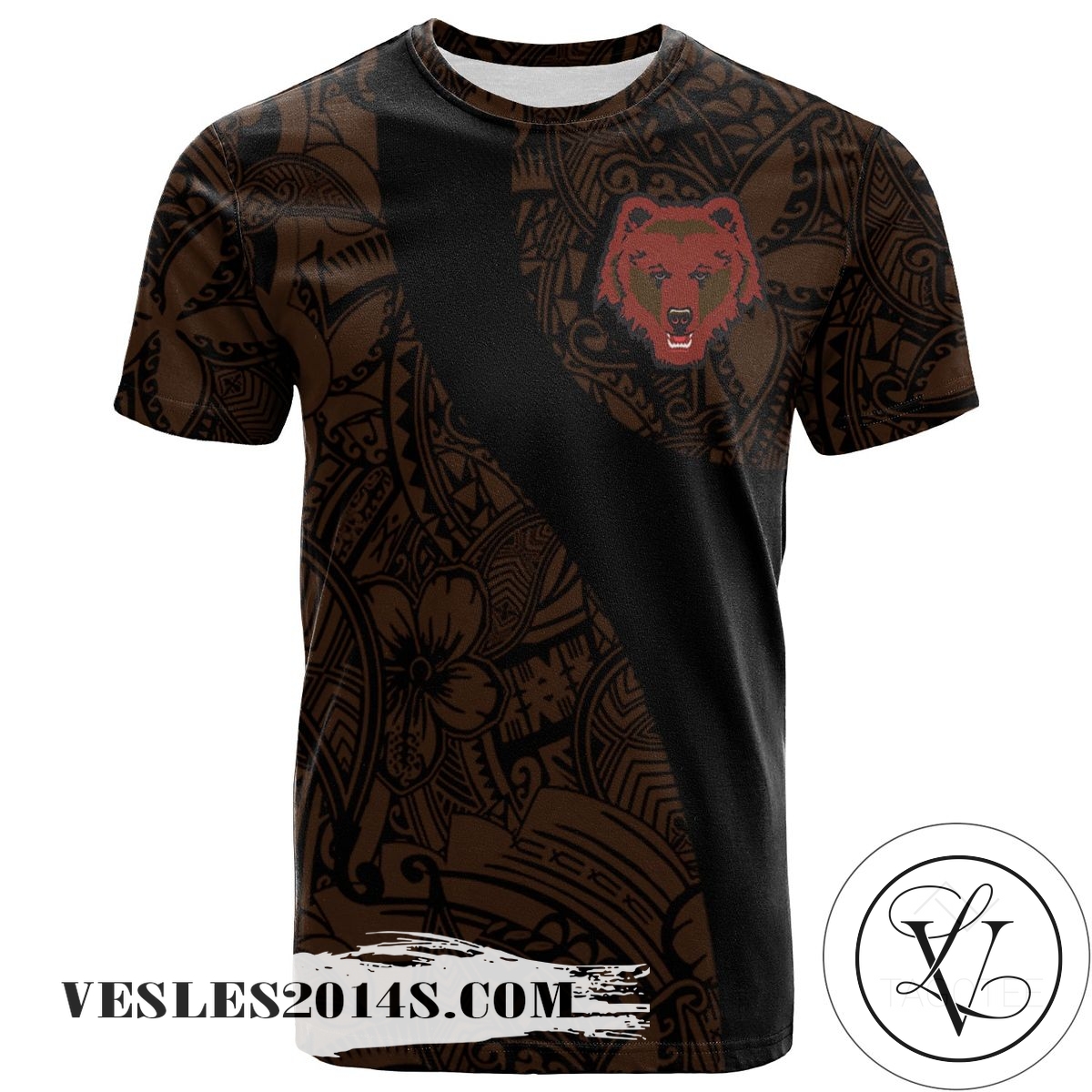 Brown-Bears-All-Over-Print-T-Shirt-Polynesian-–-NCAA-1