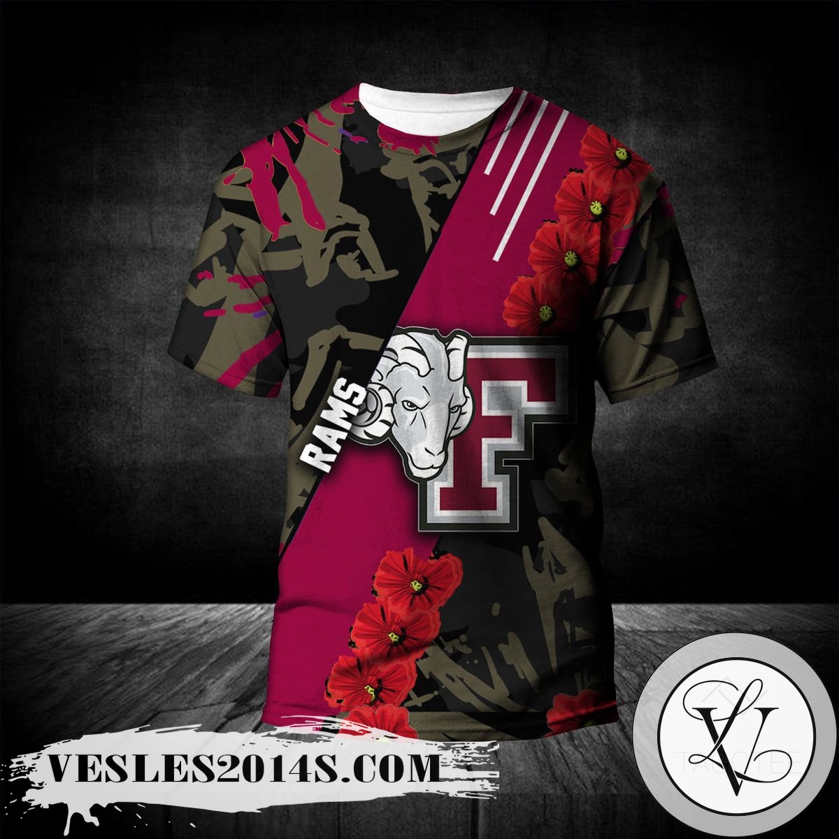 Fordham-Rams-All-Over-Print-T-shirt-Sport-Style-Keep-Go-On-–-NCAA-1