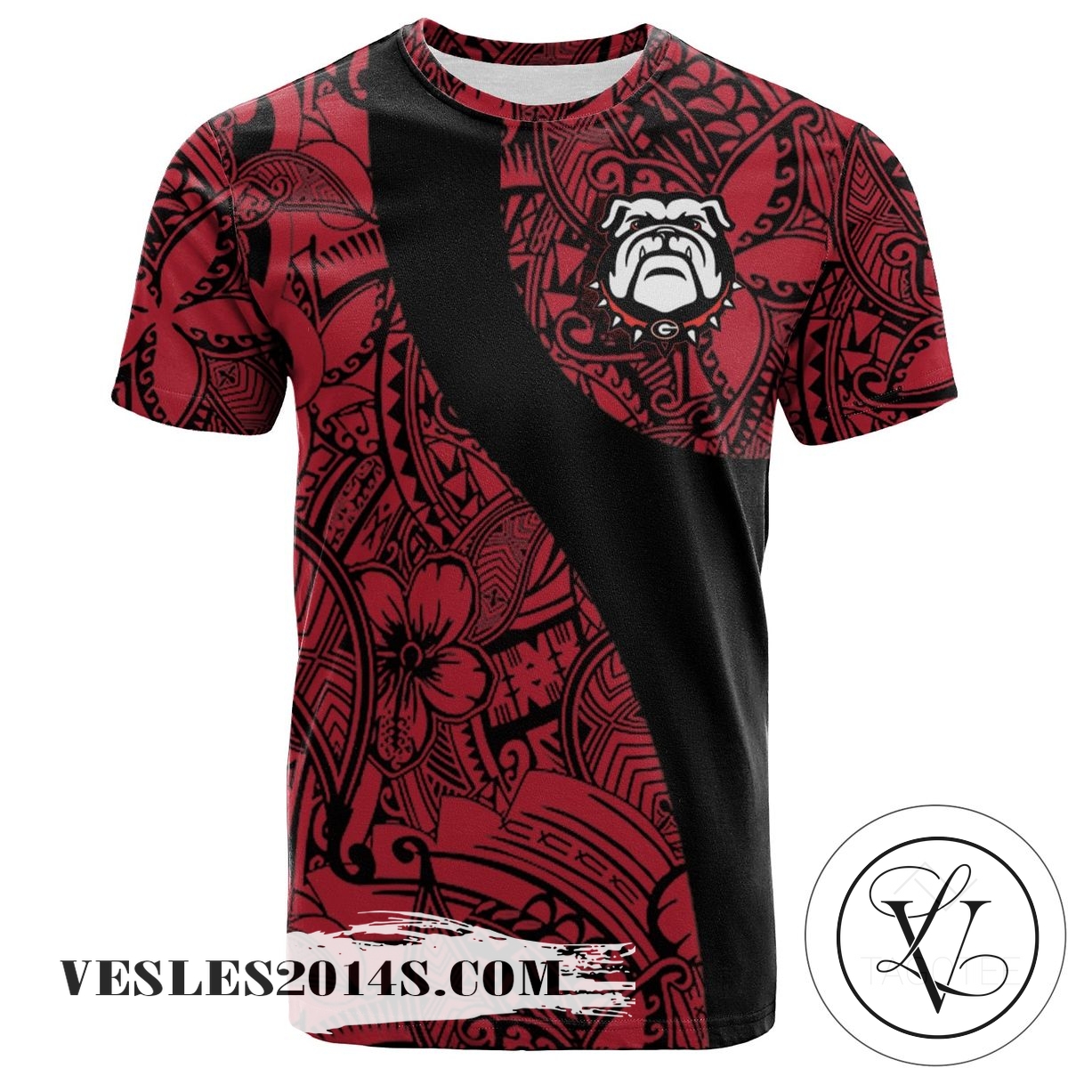 Georgia-Bulldogs-All-Over-Print-T-shirt-Polynesian-–-NCAA-1