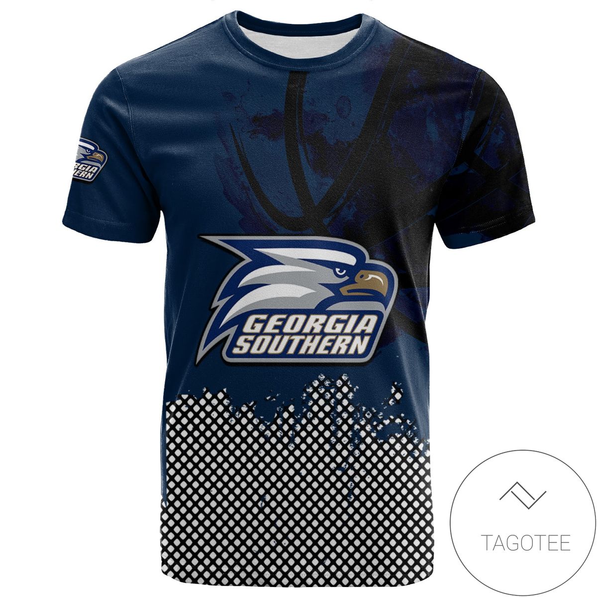 Georgia Southern Eagles All Over Print T-shirt Men’s Basketball Net Grunge Pattern – NCAA Georgia Southern Eagles All Over Print T-shirt Men’s Basketball Net Grunge Pattern – NCAA