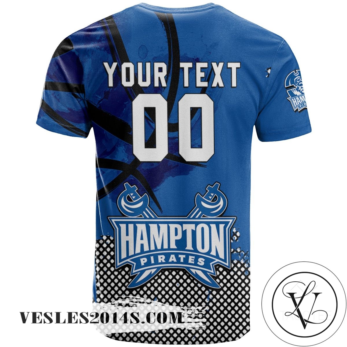 Hampton-Pirates-All-Over-Print-T-shirt-Mens-Basketball-Net-Grunge-Pattern-–-NCAA-1