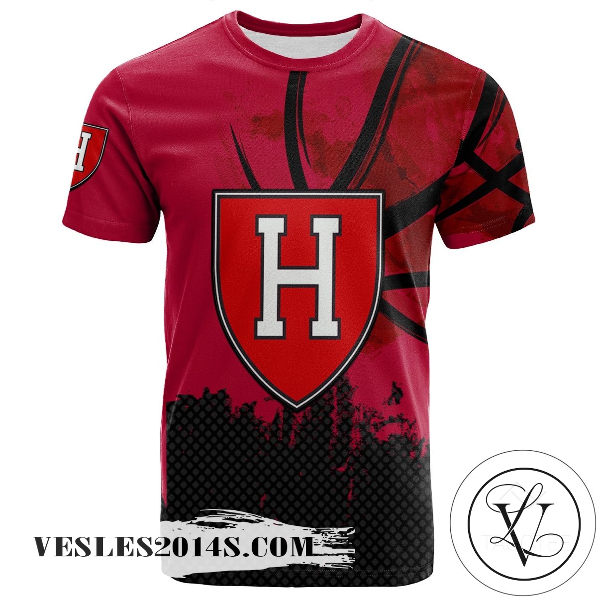Harvard Crimson All Over Print T-shirt Men’s Basketball Net Grunge Pattern – NCAA Harvard Crimson All Over Print T-shirt Men’s Basketball Net Grunge Pattern – NCAA