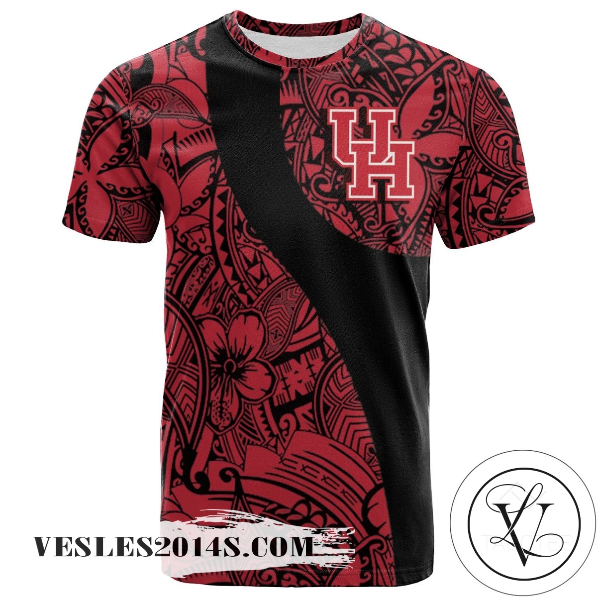 Houston-Cougars-All-Over-Print-T-shirt-Polynesian-–-NCAA-1