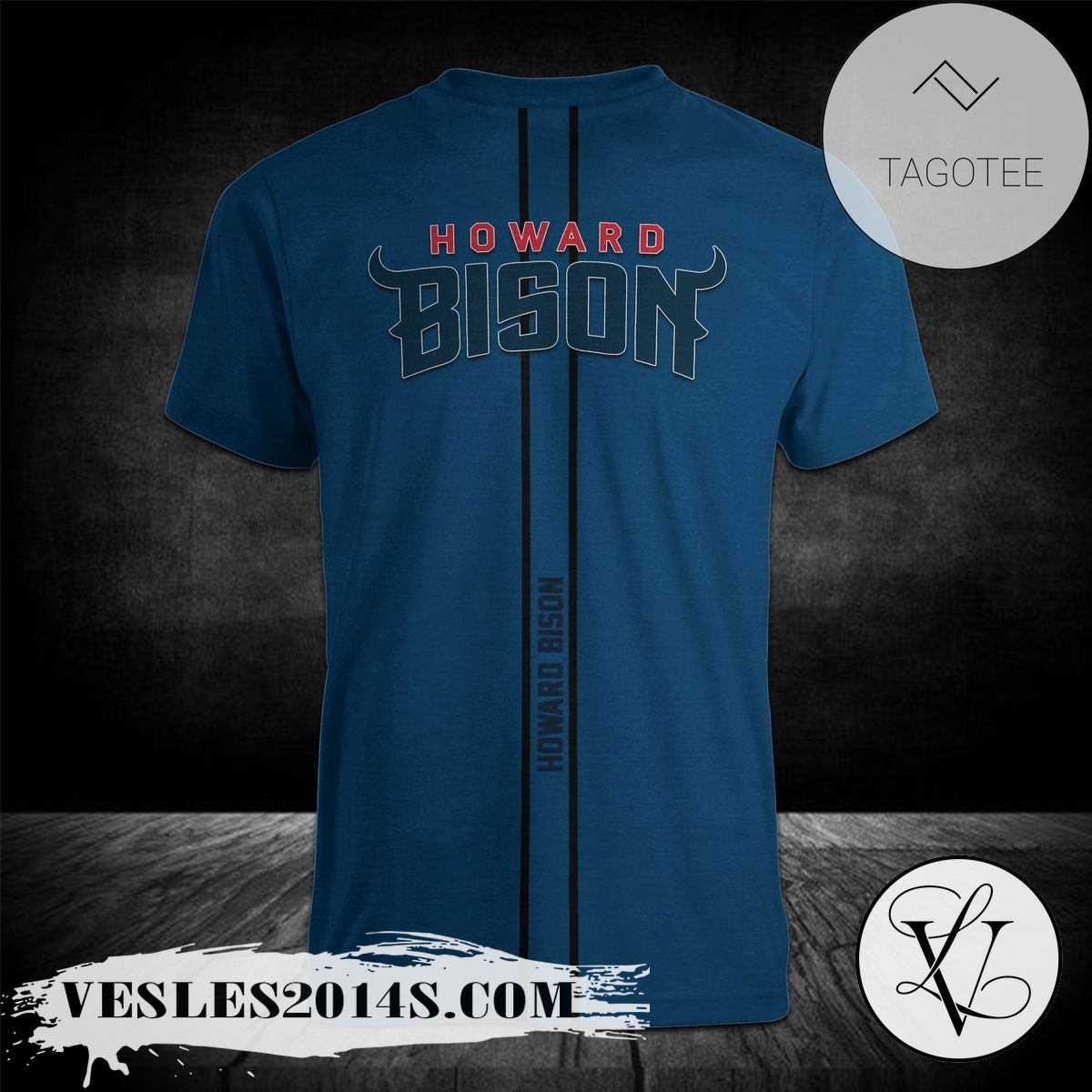 Howard-Bison-Personalized-Custom-Text-All-Over-Print-T-shirt-–-NCAA-1