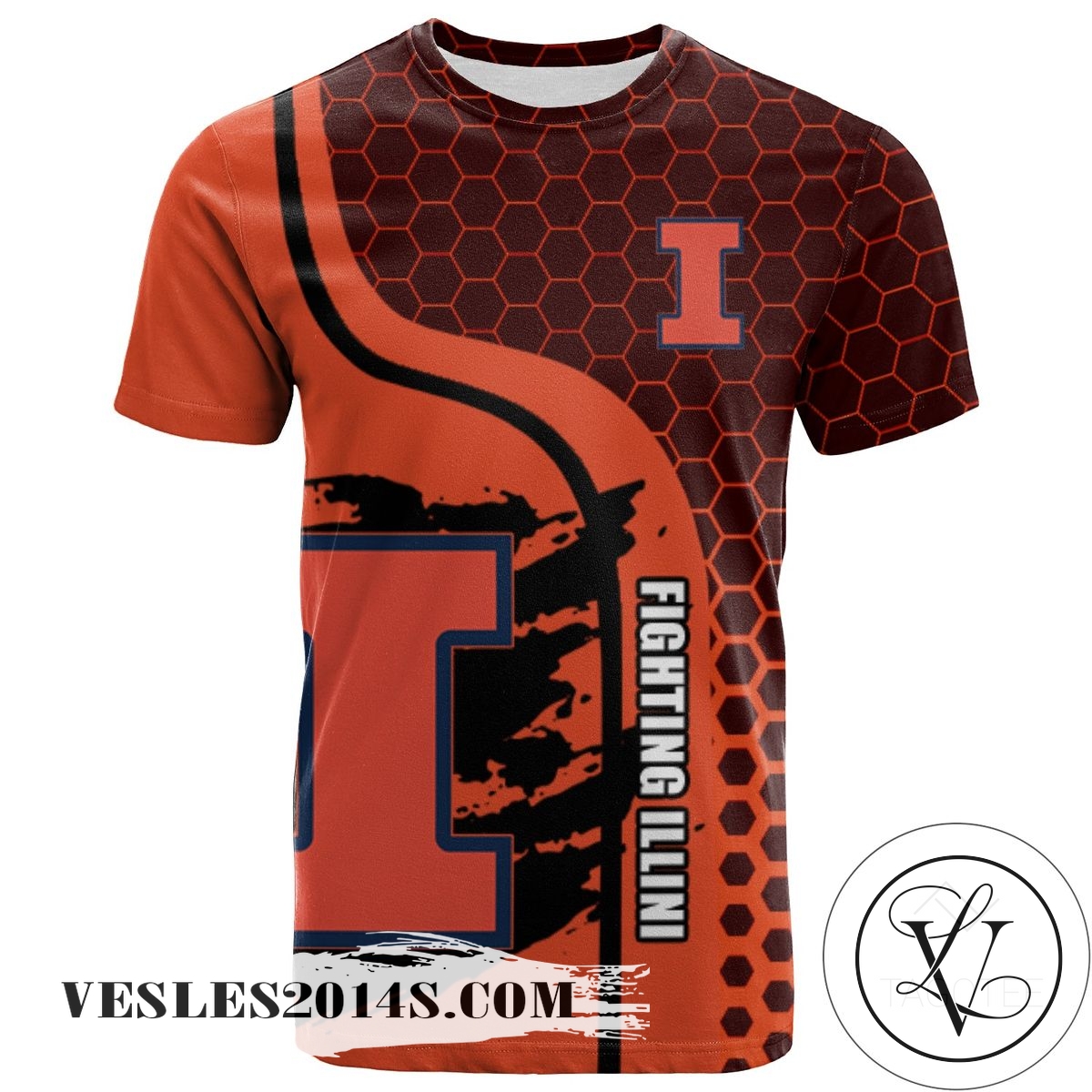 Illinois Fighting Illini All Over Print T-shirt My Team Sport Style – NCAA Illinois Fighting Illini All Over Print T-shirt My Team Sport Style – NCAA