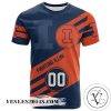 Illinois Fighting Illini All Over Print T-shirt Sport Style Logo – NCAA