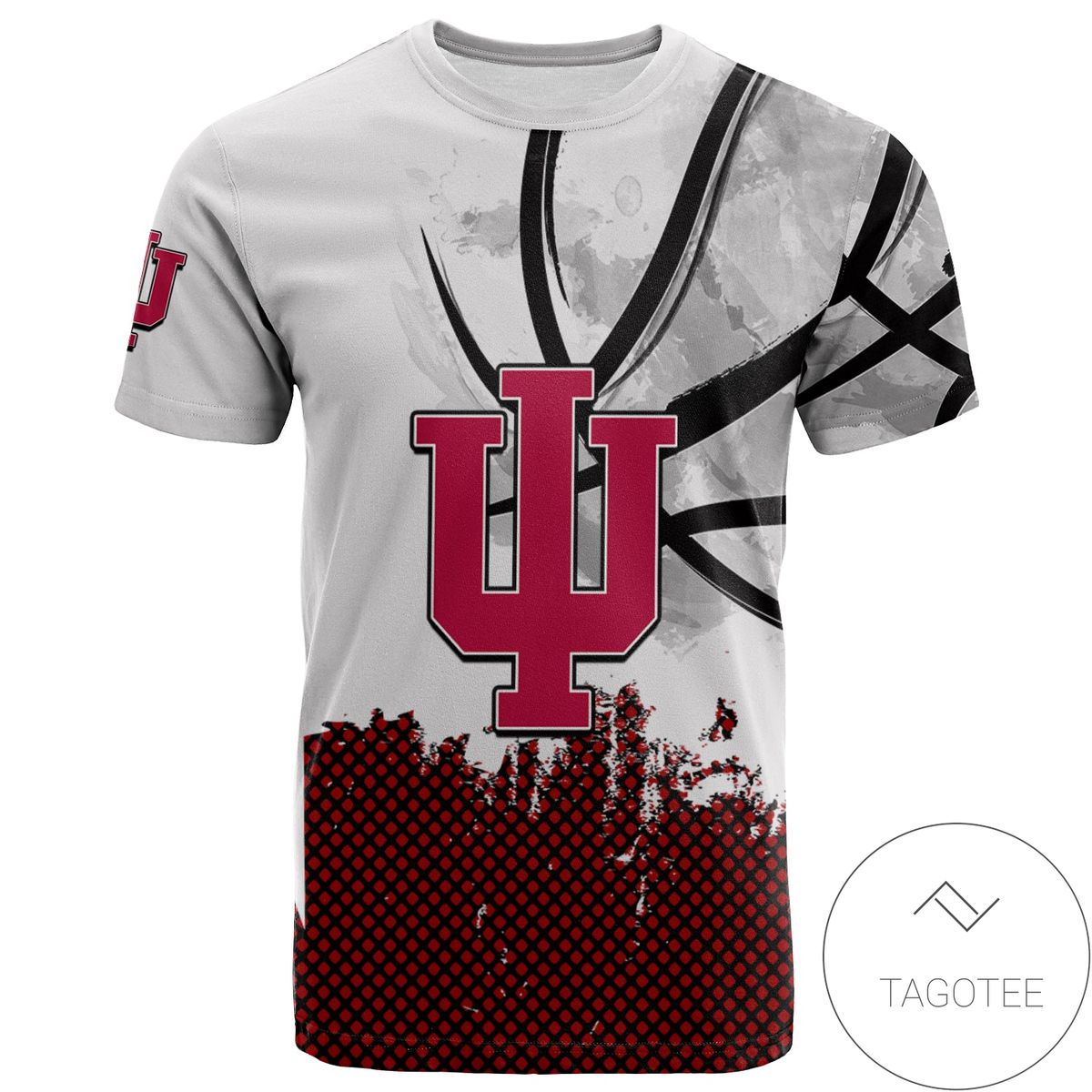 Indiana Hoosiers All Over Print T-shirt Men’s Basketball Net Grunge Pattern – NCAA Indiana Hoosiers All Over Print T-shirt Men’s Basketball Net Grunge Pattern – NCAA