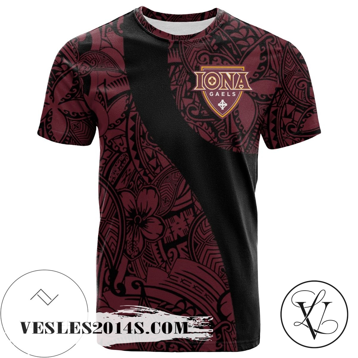 Iona-Gaels-All-Over-Print-T-shirt-Polynesian-–-NCAA-1