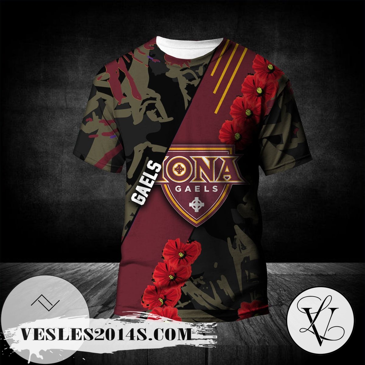 Iona-Gaels-All-Over-Print-T-shirt-Sport-Style-Keep-Go-On-–-NCAA-1