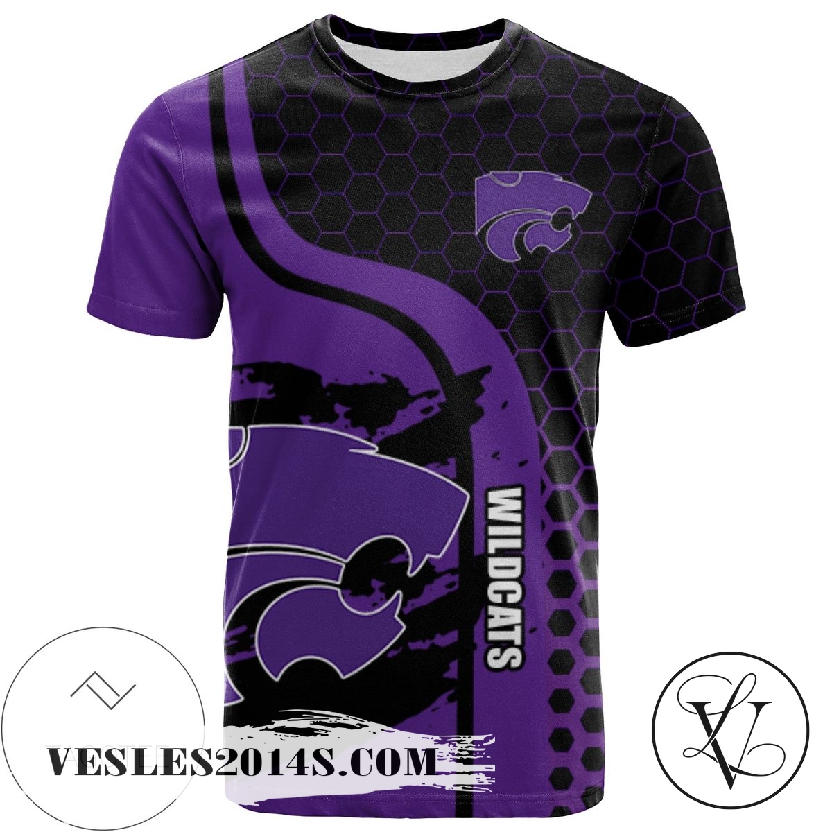 Kansas State Wildcats All Over Print T-shirt My Team Sport Style – NCAA Kansas State Wildcats All Over Print T-shirt My Team Sport Style – NCAA
