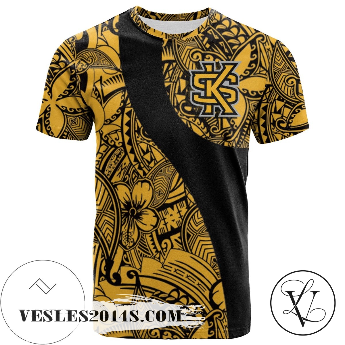 Kennesaw State Owls All Over Print T-shirt Polynesian – NCAA Kennesaw State Owls All Over Print T-shirt Polynesian – NCAA