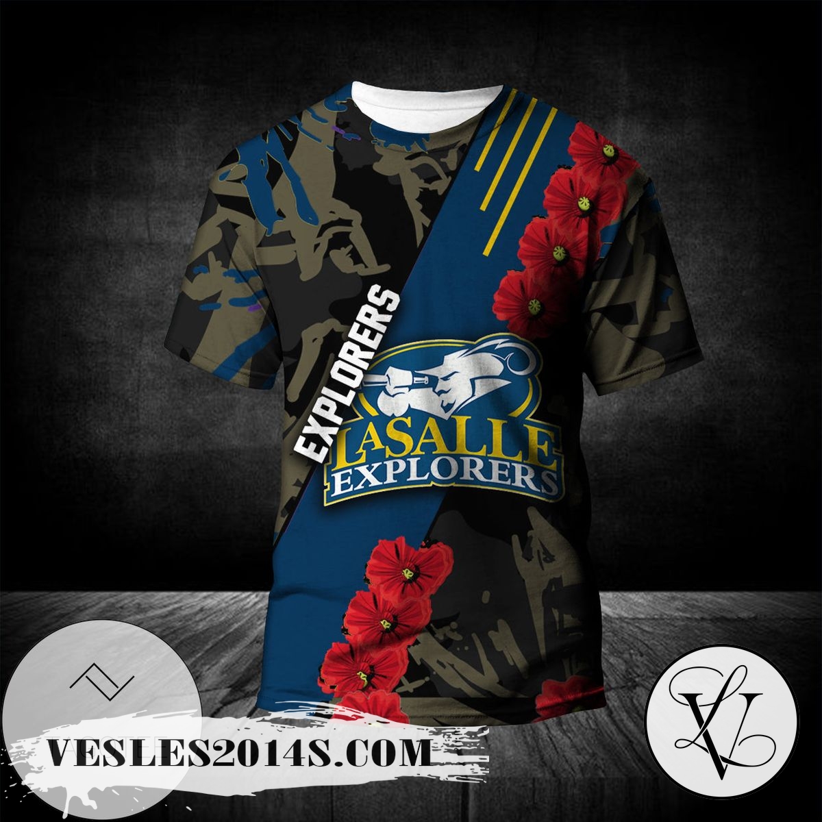 La-Salle-Explorers-All-Over-Print-T-shirt-Sport-Style-Keep-Go-On-–-NCAA-1