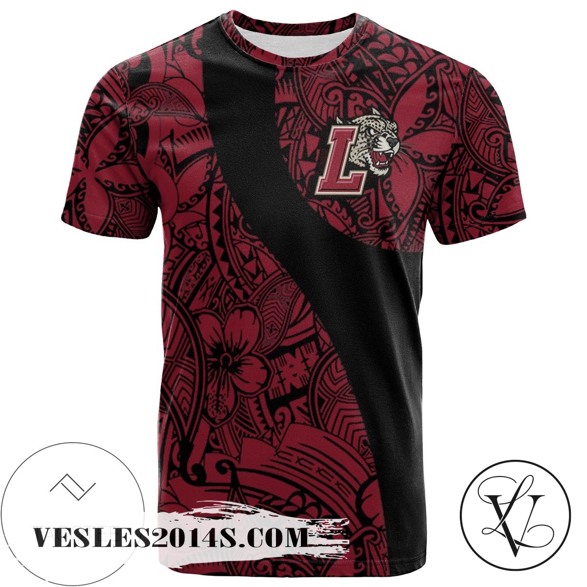 Lafayette Leopards All Over Print T-shirt Polynesian – NCAA Lafayette Leopards All Over Print T-shirt Polynesian – NCAA