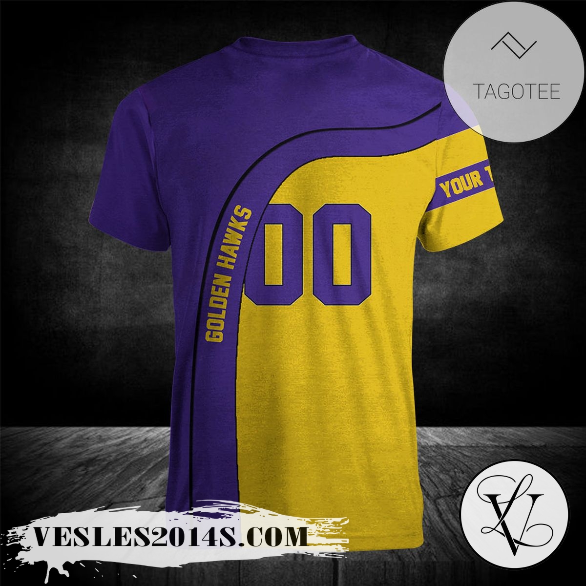 Laurier-Golden-Hawks-T-shirt-Curve-Personalized-Custom-Text-–-CA-CIS-1