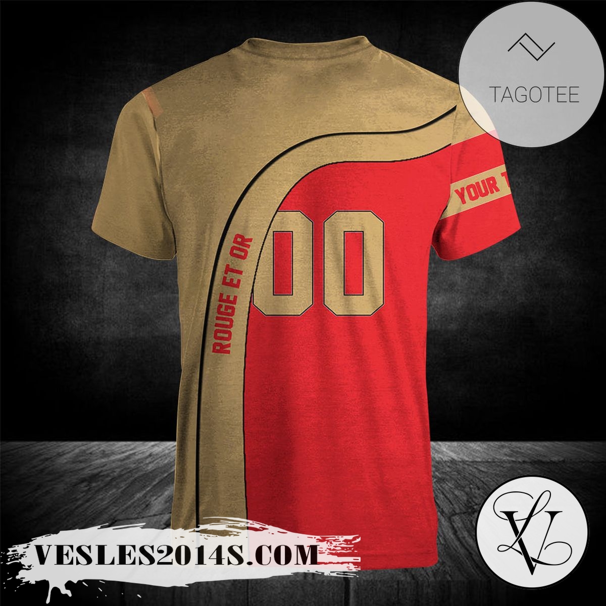 Laval-Rouge-et-Or-T-shirt-Curve-Personalized-Custom-Text-–-CA-CIS-1