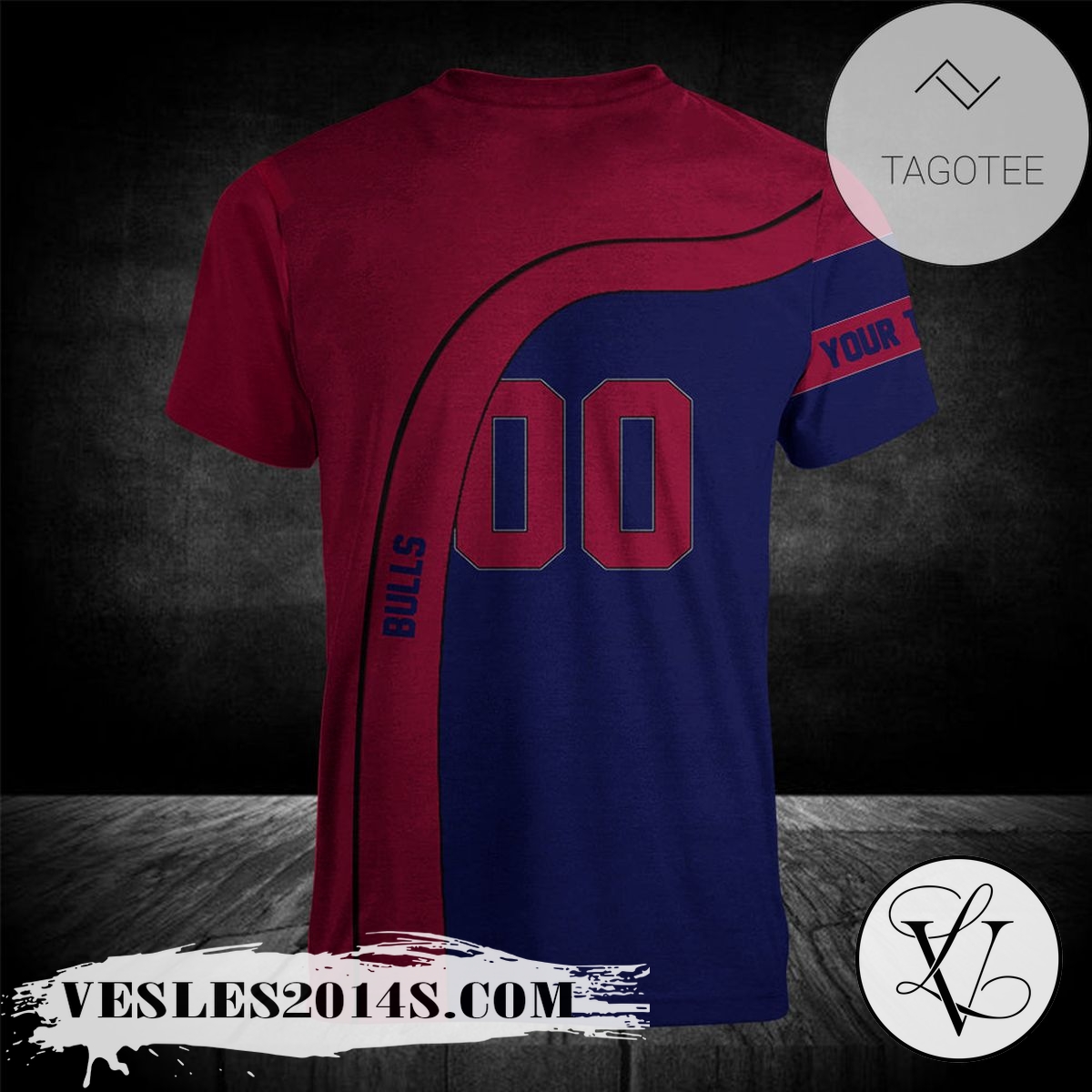 Lethbridge-Bulls-T-shirt-Curve-Personalized-Custom-Text-–-CA-BASEBALL-1