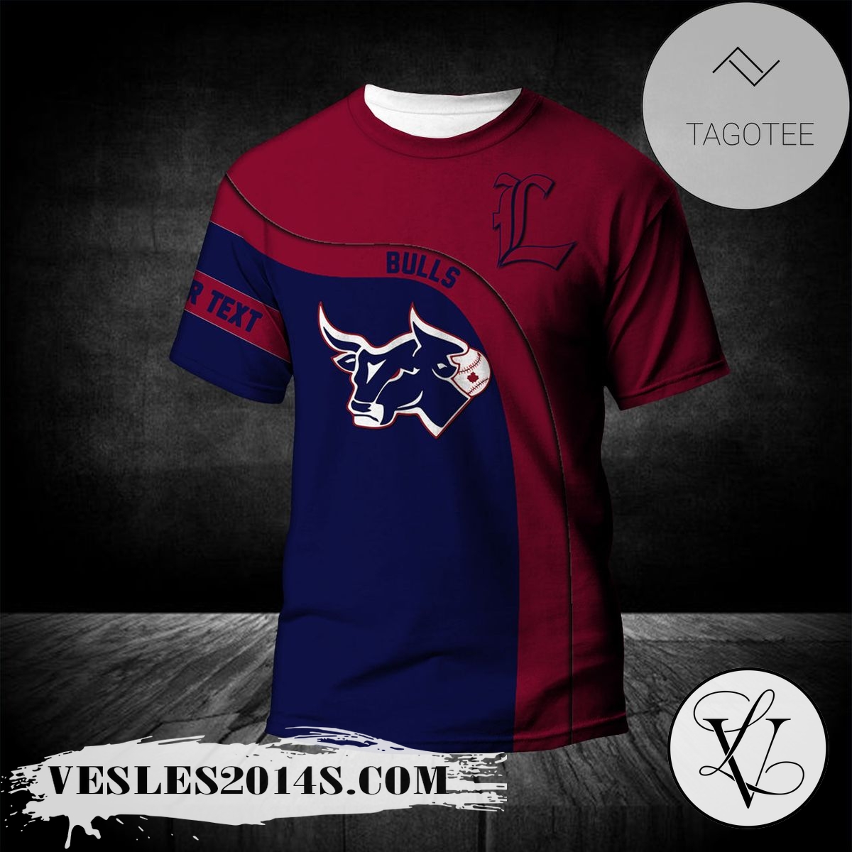 Lethbridge Bulls T-shirt Curve Personalized Custom Text – CA BASEBALL Lethbridge Bulls T-shirt Curve Personalized Custom Text – CA BASEBALL