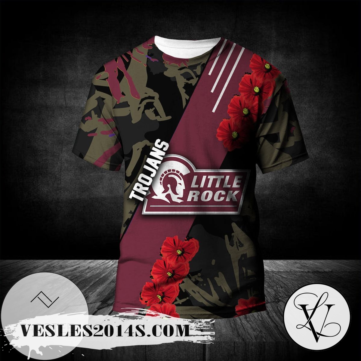 Little-Rock-Trojans-All-Over-Print-T-shirt-Sport-Style-Keep-Go-on-–-NCAA-1