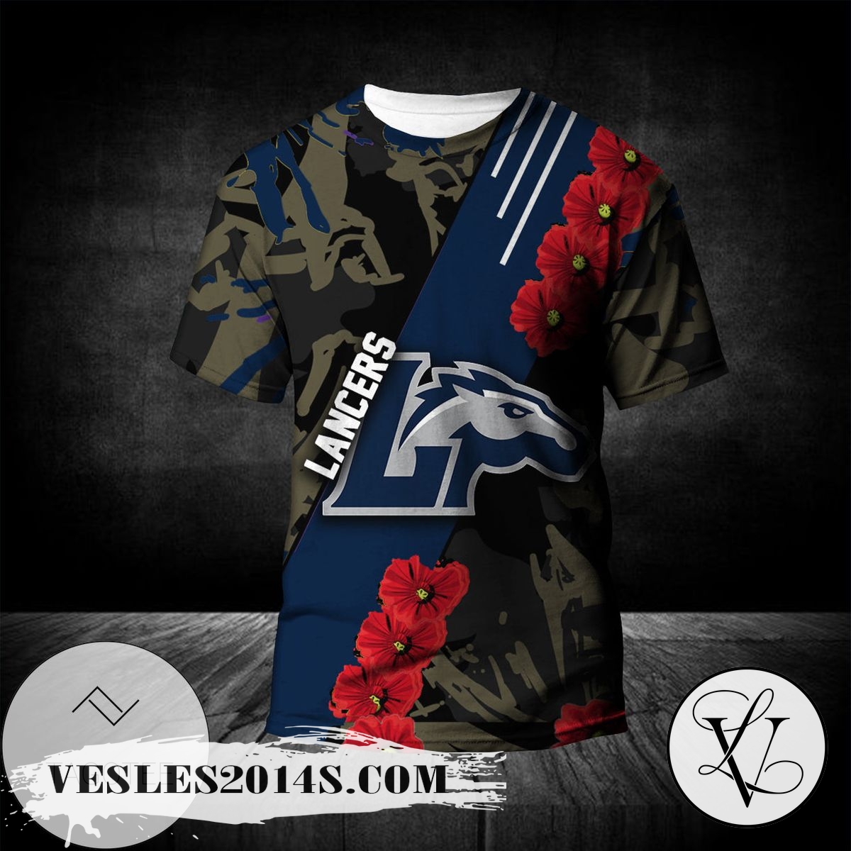 Longwood-Lancers-All-Over-Print-T-shirt-Sport-Style-Keep-Go-On-–-NCAA-1