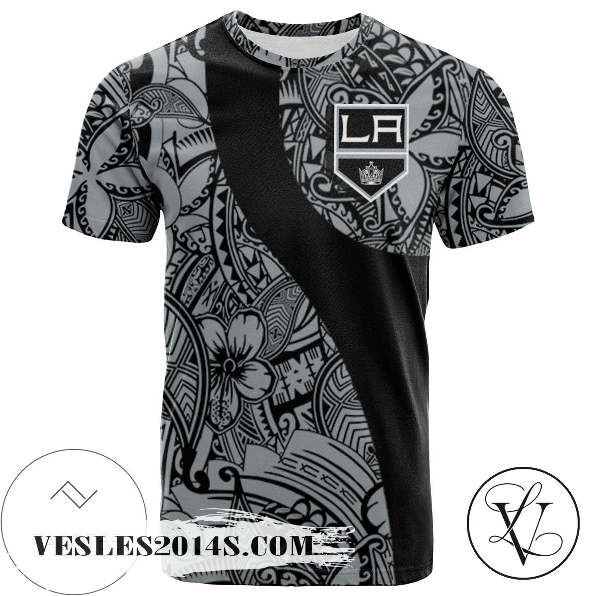 Los-Angeles-Kings-All-Over-Print-T-shirt-Polynesian-–-NHL-1