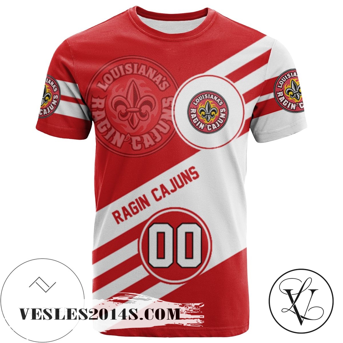 Louisiana Ragin Cajuns All Over Print T-shirt Sport Style Logo – NCAA Louisiana Ragin Cajuns All Over Print T-shirt Sport Style Logo – NCAA