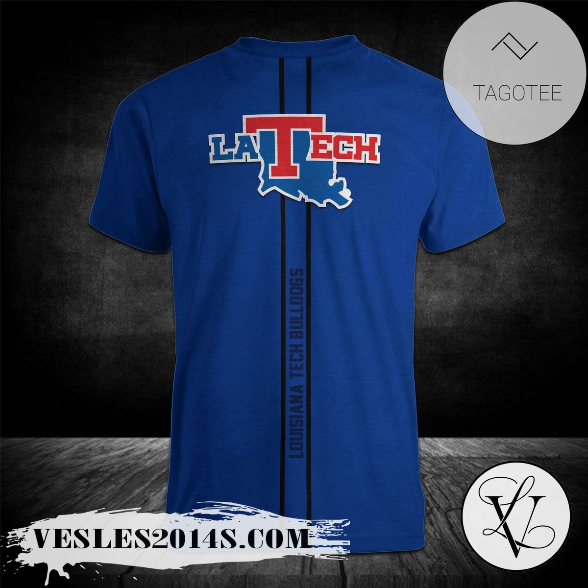 Louisiana-Tech-Bulldogs-Personalized-Custom-Text-All-Over-Print-T-shirt-–-NCAA-1