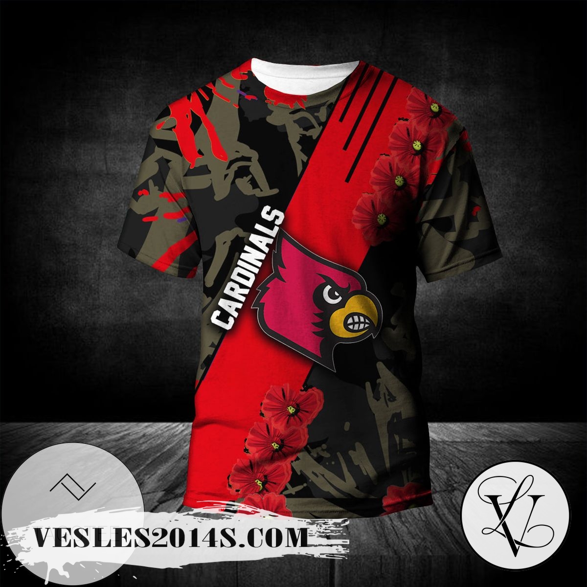 Louisville Cardinals All Over Print T-shirt Sport Style Keep Go On – NCAA Louisville Cardinals All Over Print T-shirt Sport Style Keep Go On – NCAA