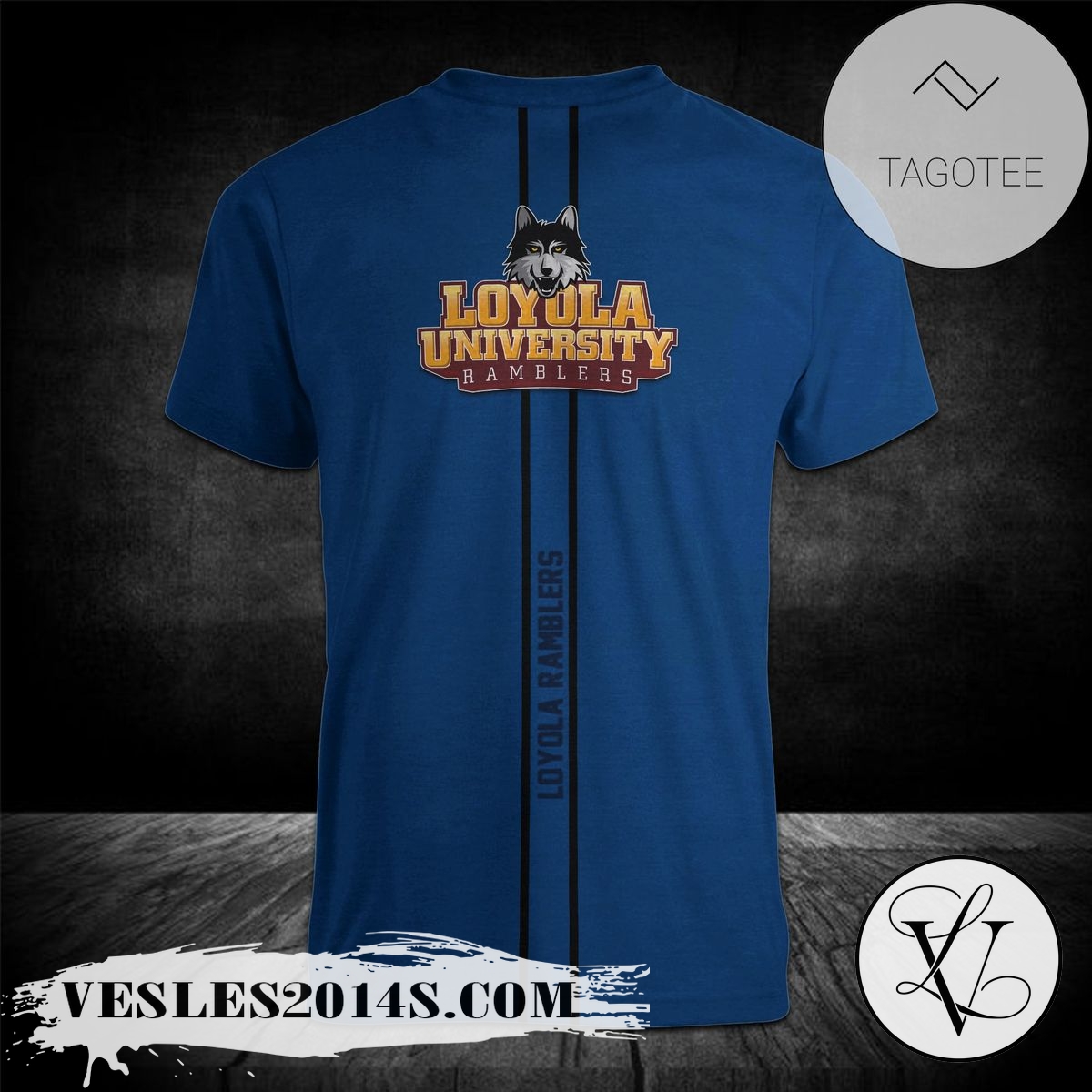 Loyola-Ramblers-Personalized-Custom-Text-All-Over-Print-T-shirt-–-NCAA-1
