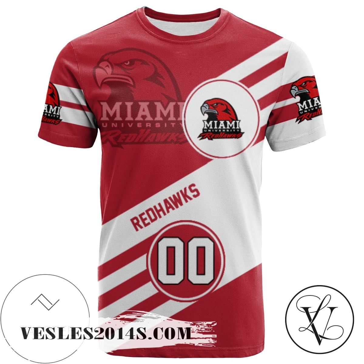 Miami RedHawks All Over Print T-shirt Sport Style Logo – NCAA Miami RedHawks All Over Print T-shirt Sport Style Logo – NCAA