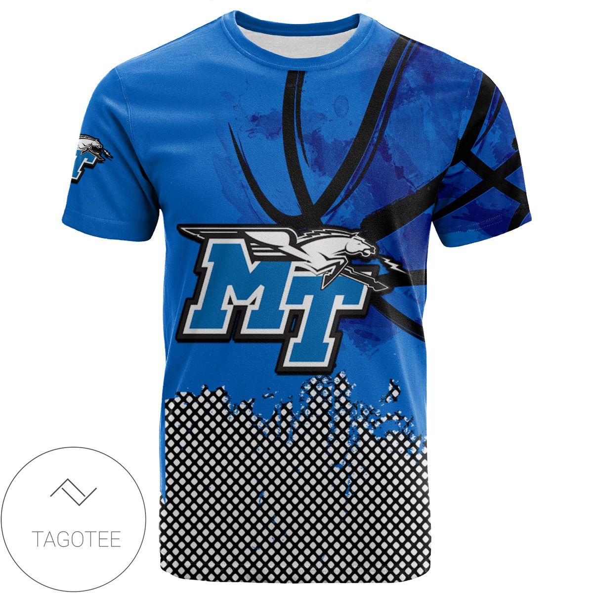 Middle Tennessee Blue Raiders All Over Print T-shirt Men’s Basketball Net Grunge Pattern – NCAA Middle Tennessee Blue Raiders All Over Print T-shirt Men’s Basketball Net Grunge Pattern – NCAA