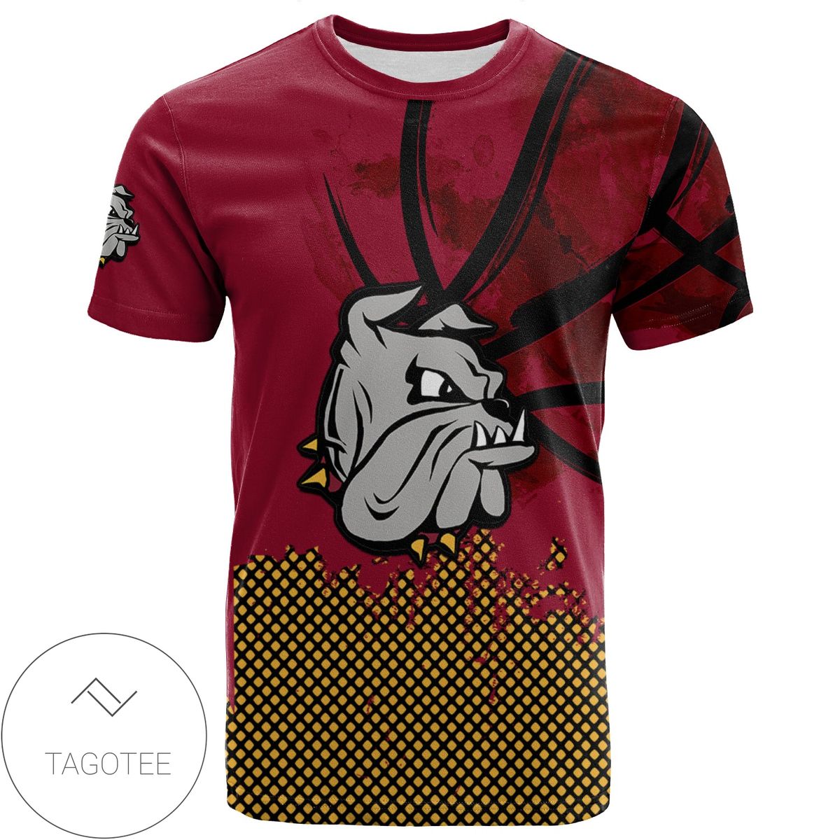 Minnesota-Duluth Bulldogs All Over Print T-shirt Men’s Basketball Net Grunge Pattern – NCAA Minnesota-Duluth Bulldogs All Over Print T-shirt Men’s Basketball Net Grunge Pattern – NCAA