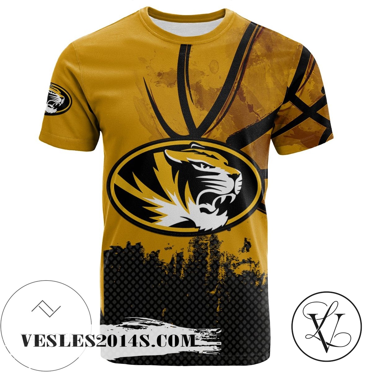 Missouri Tigers All Over Print T-shirt Men’s Basketball Net Grunge Pattern – NCAA Missouri Tigers All Over Print T-shirt Men’s Basketball Net Grunge Pattern – NCAA