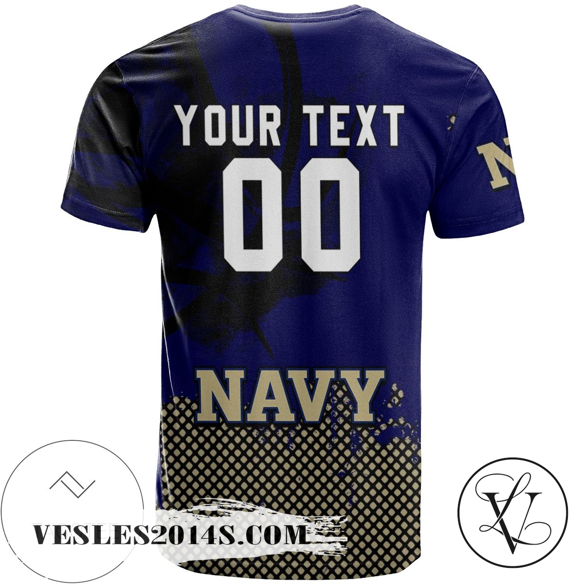 Navy-Midshipmen-All-Over-Print-T-shirt-Mens-Basketball-Net-Grunge-Pattern-–-NCAA-1