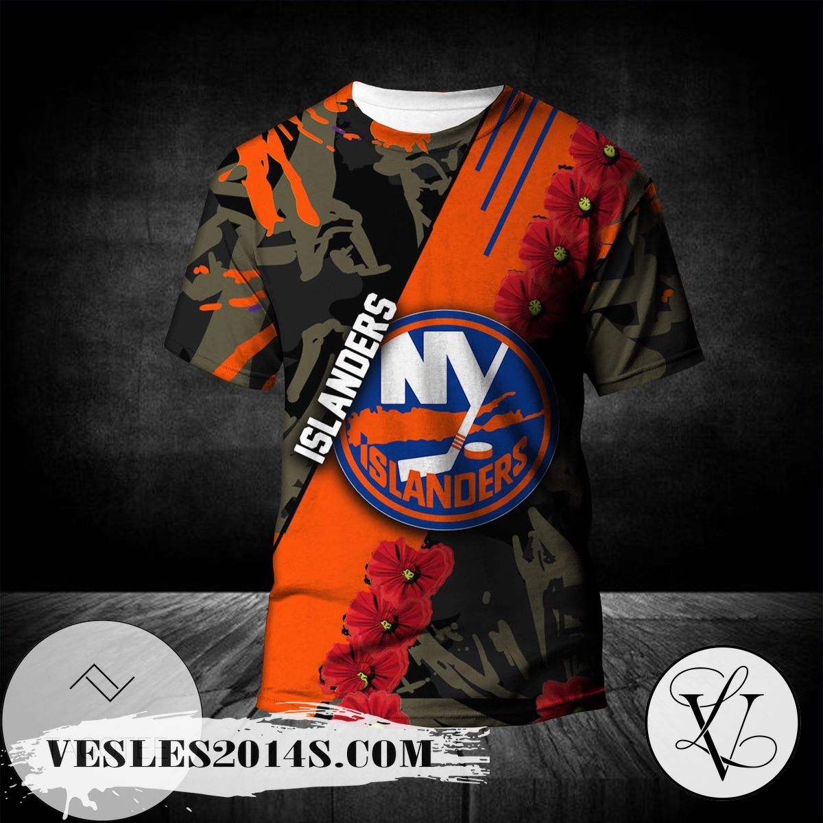 New York Islanders All Over Print T-shirt Sport Style Keep Go on – NHL New York Islanders All Over Print T-shirt Sport Style Keep Go on – NHL