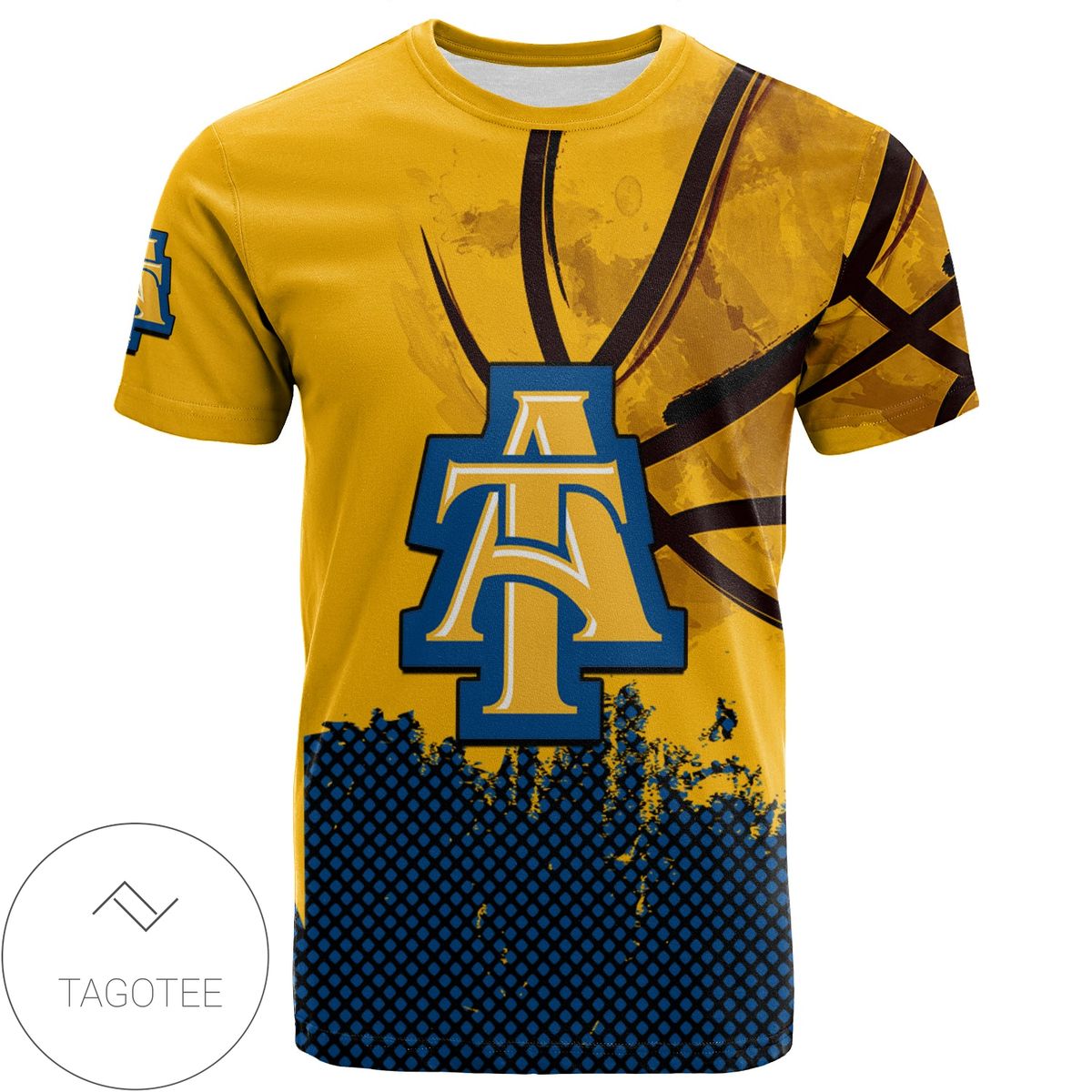 North Carolina A_T Aggies All Over Print T-shirt Men’s Basketball Net Grunge Pattern – NCAA North Carolina A_T Aggies All Over Print T-shirt Men’s Basketball Net Grunge Pattern – NCAA