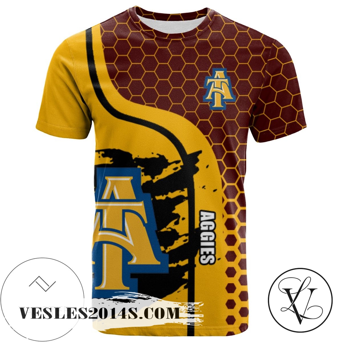 North Carolina A_T Aggies All Over Print T-shirt My Team Sport Style – NCAA PB7 North Carolina A_T Aggies All Over Print T-shirt My Team Sport Style – NCAA PB7