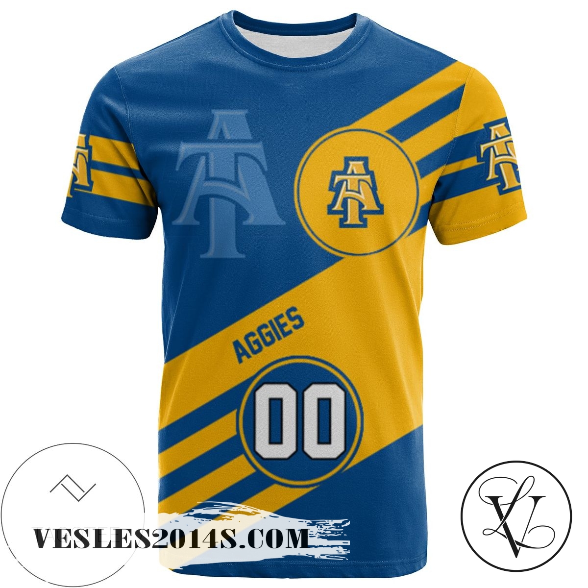 North Carolina A_T Aggies All Over Print T-shirt Sport Style Logo – NCAA North Carolina A_T Aggies All Over Print T-shirt Sport Style Logo – NCAA