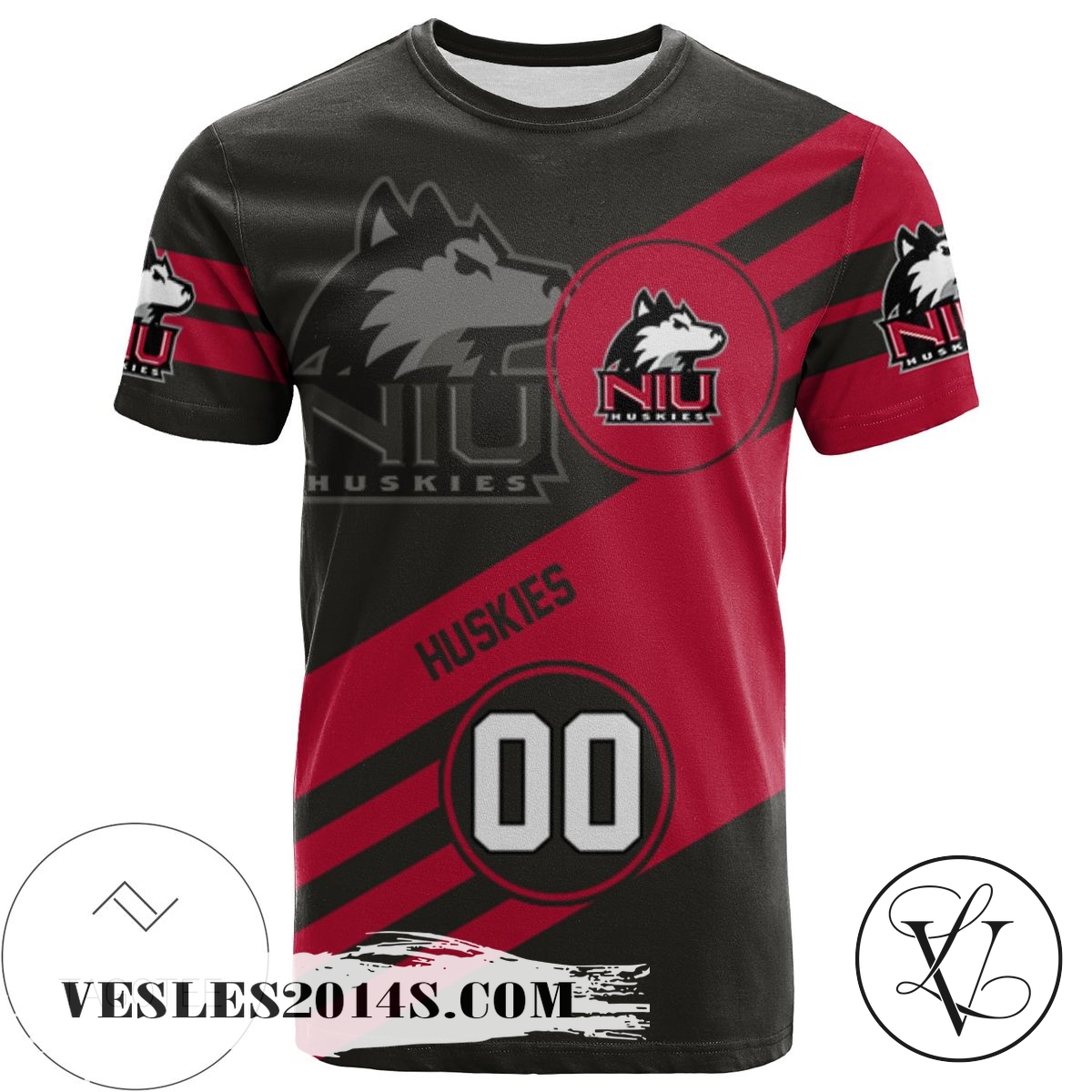 Northern Illinois Huskies All Over Print T-shirt Sport Style Logo – NCAA Northern Illinois Huskies All Over Print T-shirt Sport Style Logo – NCAA
