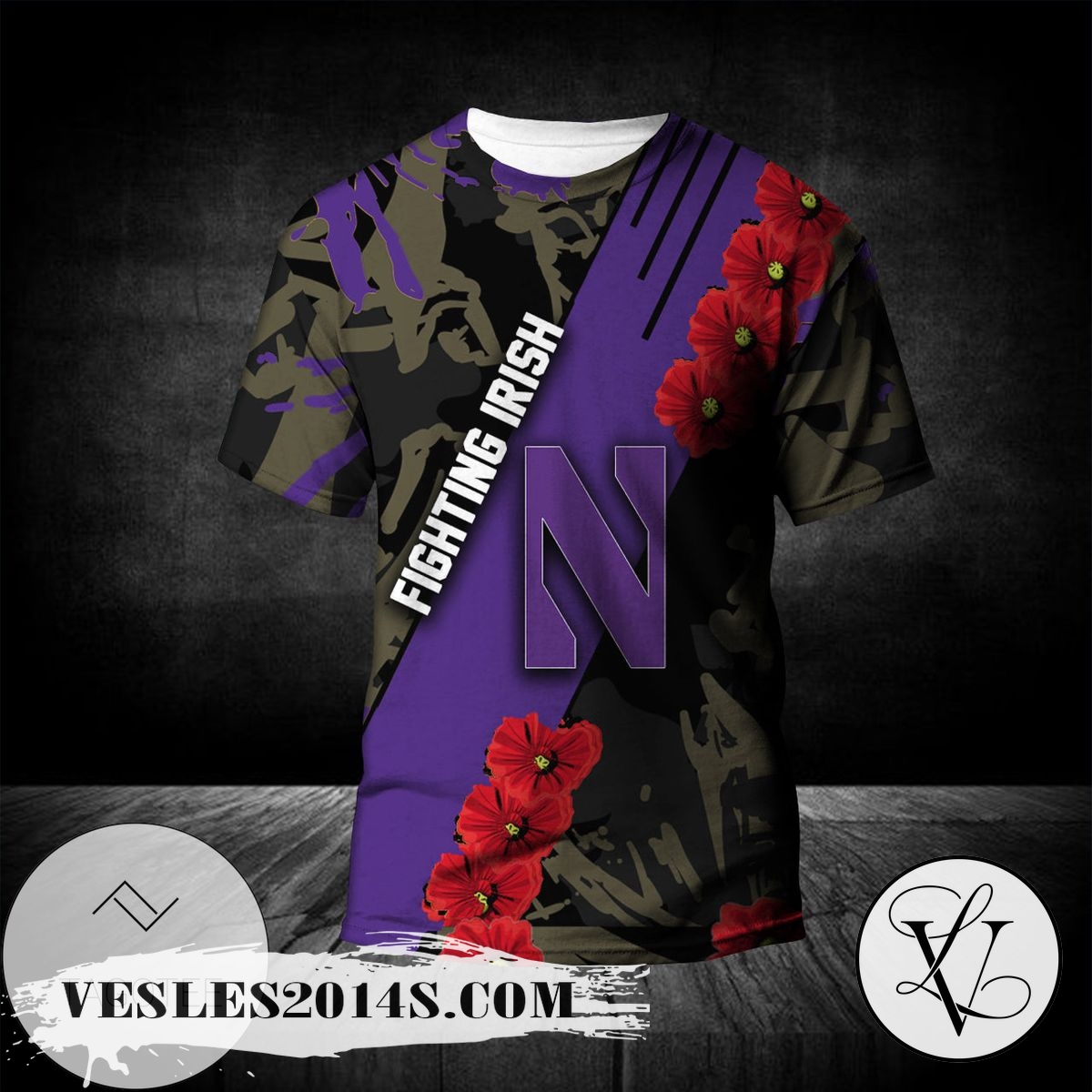 Notre Dame Fighting Irish All Over Print T-shirt Sport Style Keep Go on – NCAA Notre Dame Fighting Irish All Over Print T-shirt Sport Style Keep Go on – NCAA