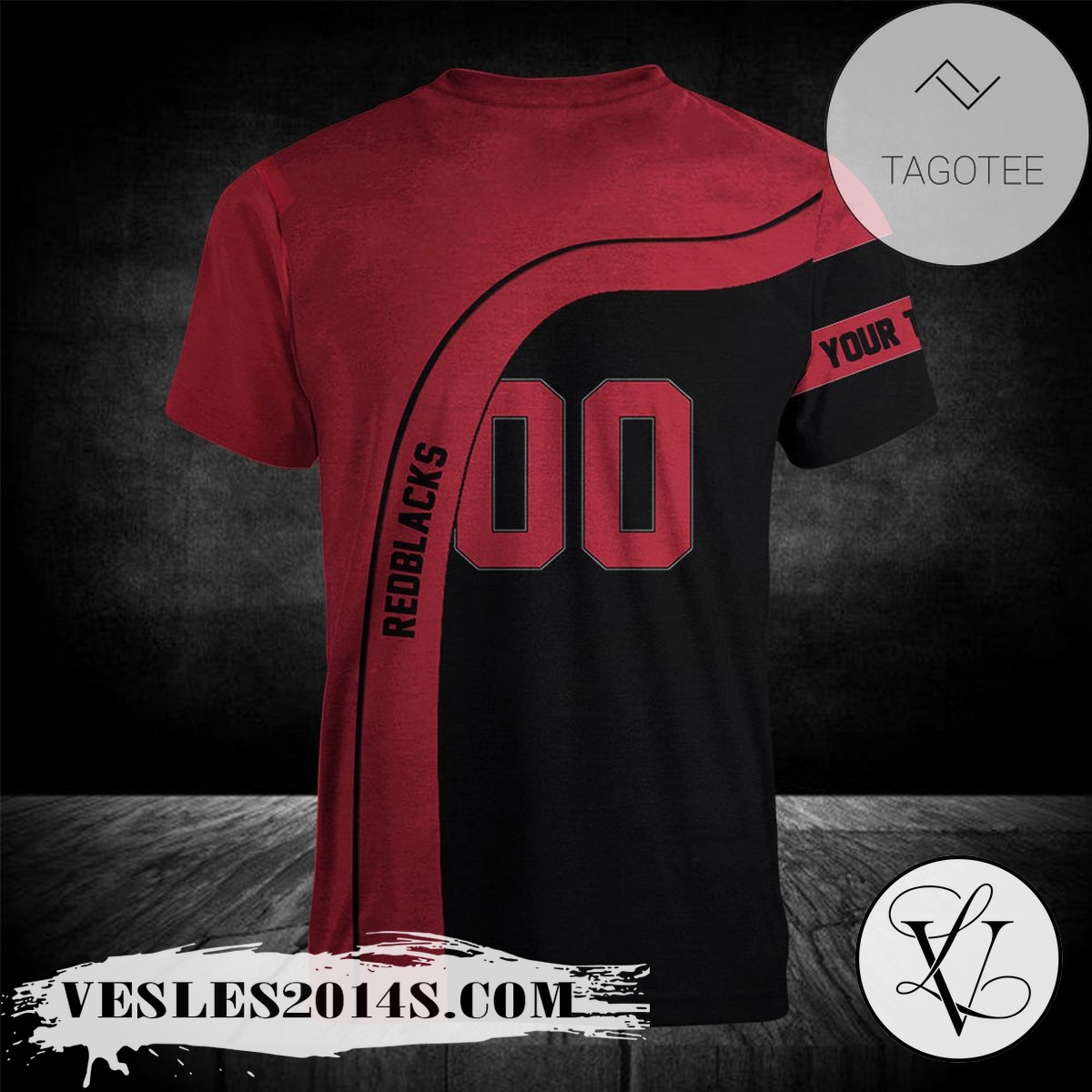 Ottawa-RedBlacks-T-shirt-Curve-Personalized-Custom-Text-–-CA-FOOTBALL-1