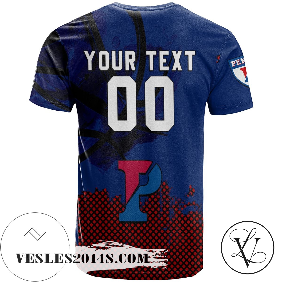 Penn-Quakers-All-Over-Print-T-shirt-Mens-Basketball-Net-Grunge-Pattern-–-NCAA-1