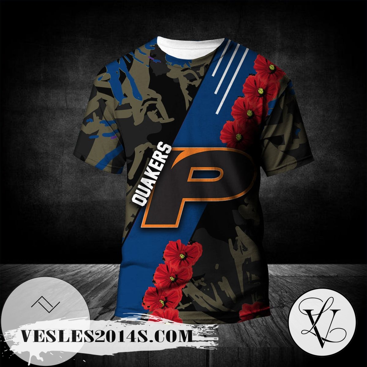 Penn Quakers All Over Print T-shirt Sport Style Keep Go On – NCAA Penn Quakers All Over Print T-shirt Sport Style Keep Go On – NCAA