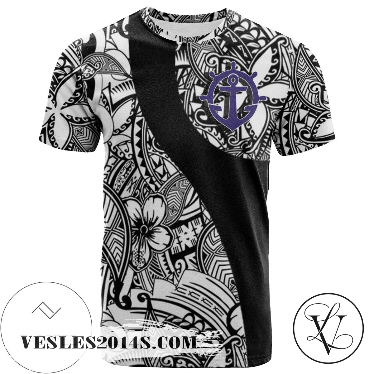 Portland-Pilots-All-Over-Print-T-shirt-Polynesian-–-NCAA-1