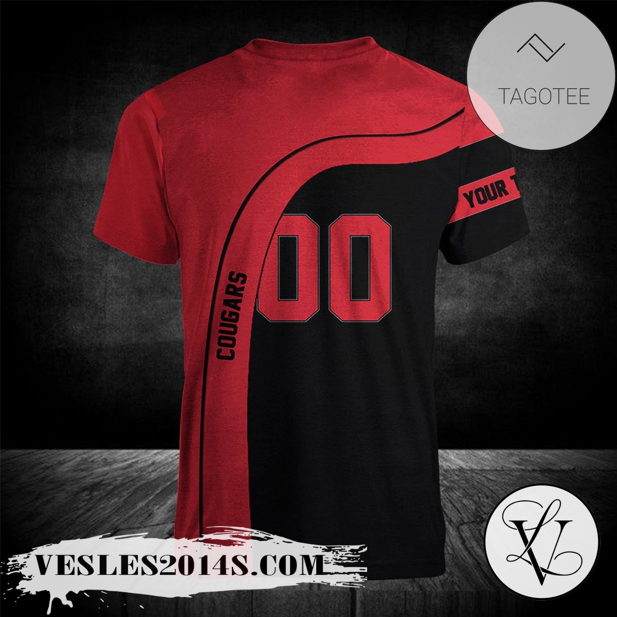 Prince-George-Cougars-T-shirt-Curve-Personalized-Custom-Text-–-CA-HOCKEY-1