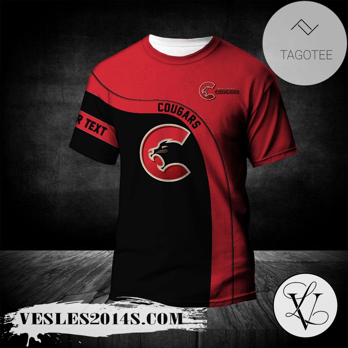 Prince George Cougars T-shirt Curve Personalized Custom Text – CA HOCKEY Prince George Cougars T-shirt Curve Personalized Custom Text – CA HOCKEY