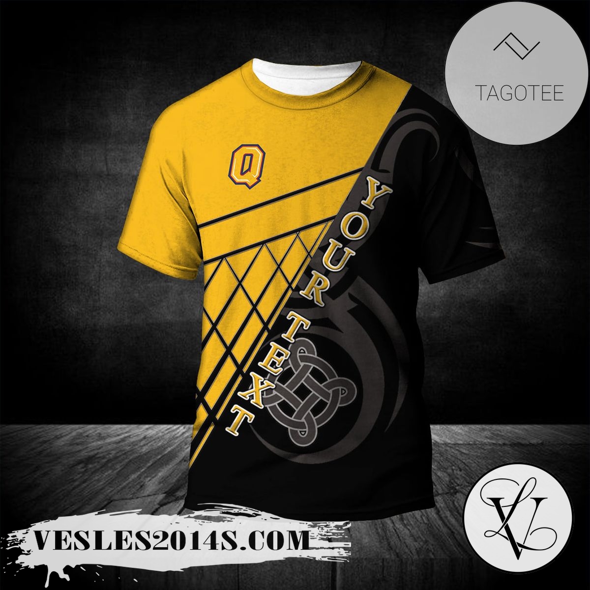 Queens Golden Gaels T-Shirt Celtic Custom Text – CA CIS Queens Golden Gaels T-Shirt Celtic Custom Text – CA CIS