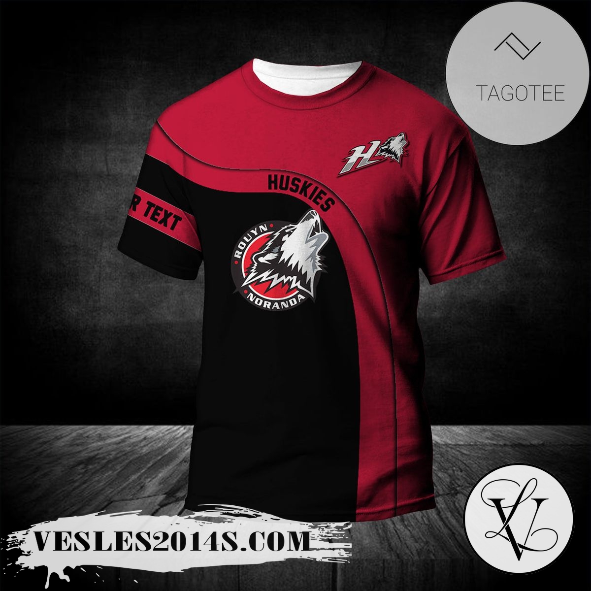 Rouyn-Noranda Huskies T-shirt Curve Personalized Custom Text – CA HOCKEY Rouyn-Noranda Huskies T-shirt Curve Personalized Custom Text – CA HOCKEY