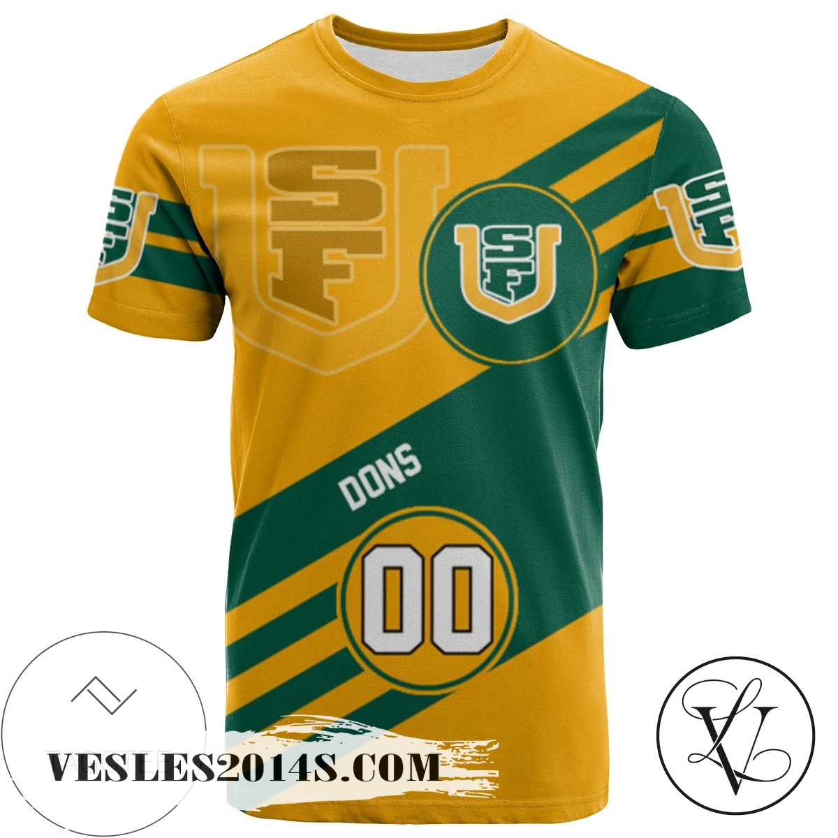 San Francisco Dons All Over Print T-shirt Sport Style Logo – NCAA San Francisco Dons All Over Print T-shirt Sport Style Logo – NCAA